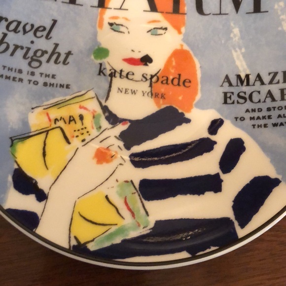NWT KATE SPADE MAKE HEADLINES CHARM MAGAZINE TIDBIT PLATE by LENOX CHINA - Picture 10 of 11